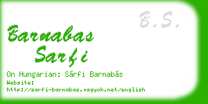 barnabas sarfi business card